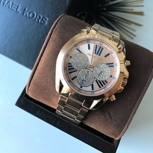 Michael Kors MMK Rose gold and Navy watch Bradshaw